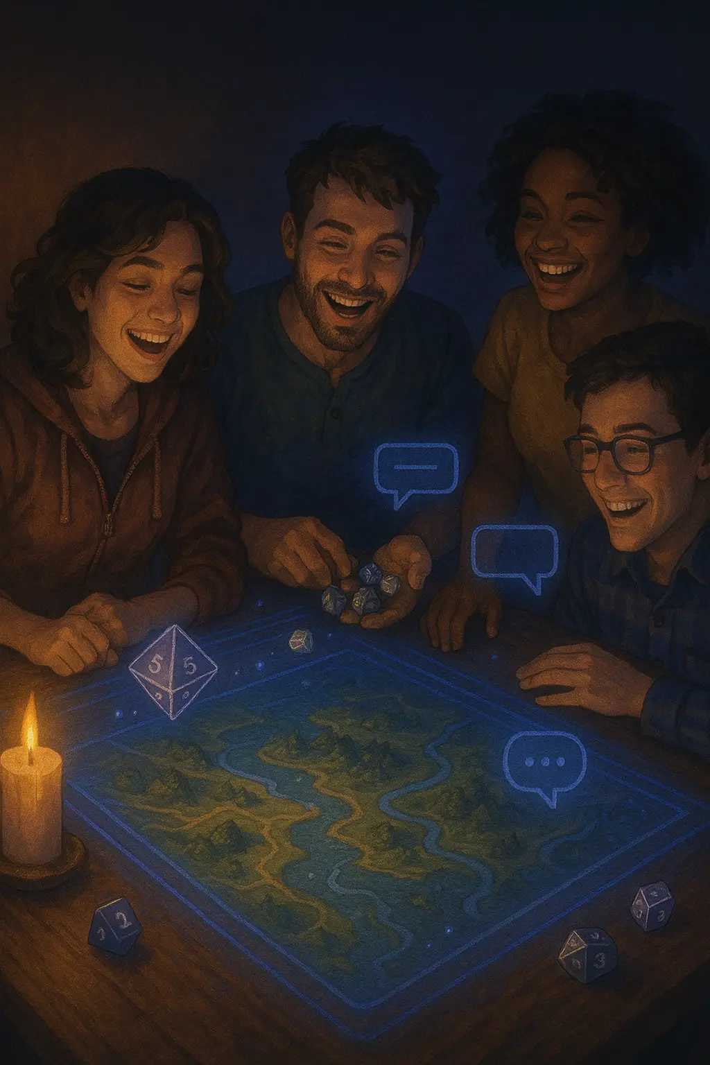 Where laughter, dice, and chaos collide — otherwise known as game night.